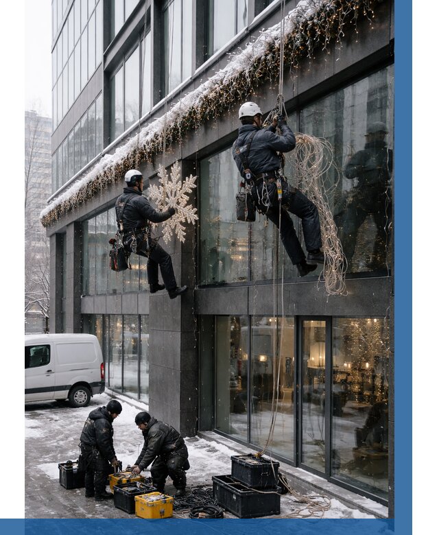 Демонтаж новогоднего оформления в Сыктывкаре от 5671 р. | ВЫСОТНИК-Скт