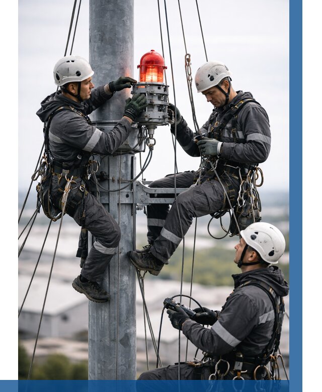 Монтаж заградительных огней в Сыктывкаре от 8764 р. | ВЫСОТНИК-Скт