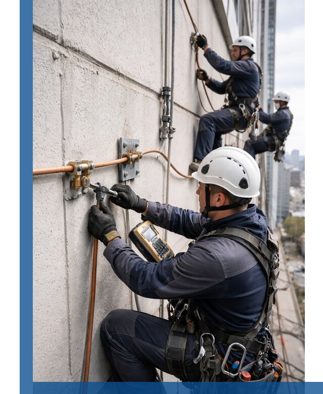 Монтаж системы заземления здания и молниезащиты в Сыктывкаре