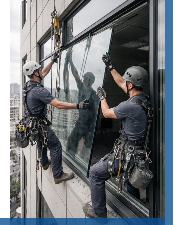 Замена стеклопакетов на высоте в Сыктывкаре от 5671 р. | ВЫСОТНИК-Скт