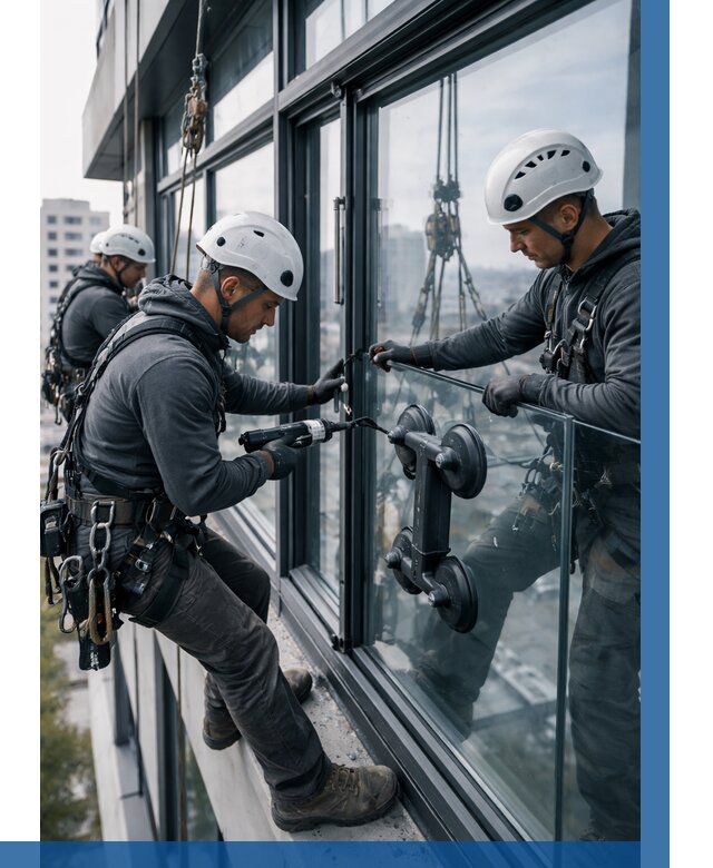 Витражное остекление зданий в Сыктывкаре от 3609 р. | ВЫСОТНИК-Скт