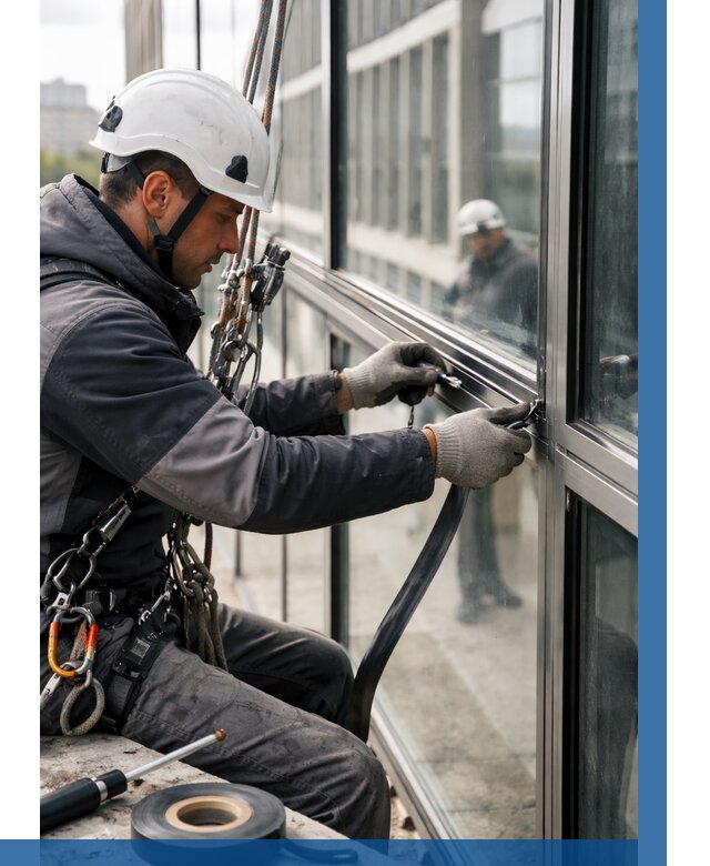 Ремонт витражных конструкций в Сыктывкаре от 3609 р. | ВЫСОТНИК-Скт