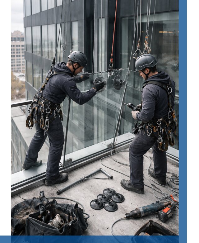 Монтаж стеклянных ограждений в Сыктывкаре от 2578 р. | ВЫСОТНИК-Скт