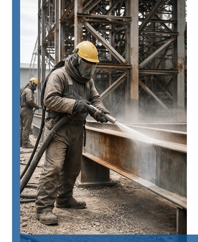 Пескоструйная очистка металлоконструкций в Сыктывкаре промышленная