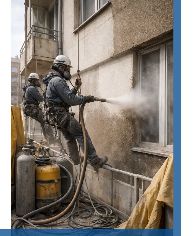 Пескоструйная очистка фасада в Сыктывкаре от 670 р. | ВЫСОТНИК-Скт