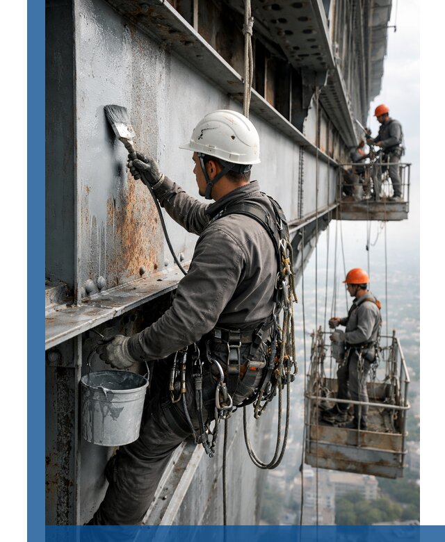 Покраска металлоконструкций на высоте в Сыктывкаре профессионально