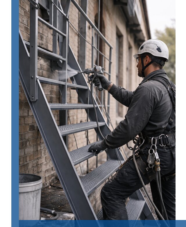 Покраска и антикоррозионная защита пожарных лестниц в Сыктывкаре