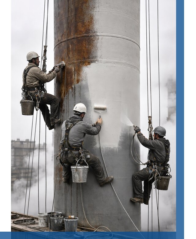 Покраска дымовых труб в Сыктывкаре от 8764 р. | ВЫСОТНИК-Скт