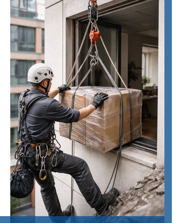 Подъем груза через окно в Сыктывкаре от 4640 р. | ВЫСОТНИК-Скт