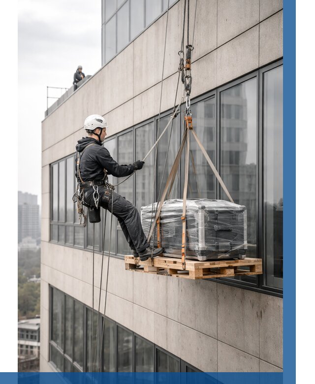 Спуск груза по фасаду в Сыктывкаре от 3609 р. | ВЫСОТНИК-Скт