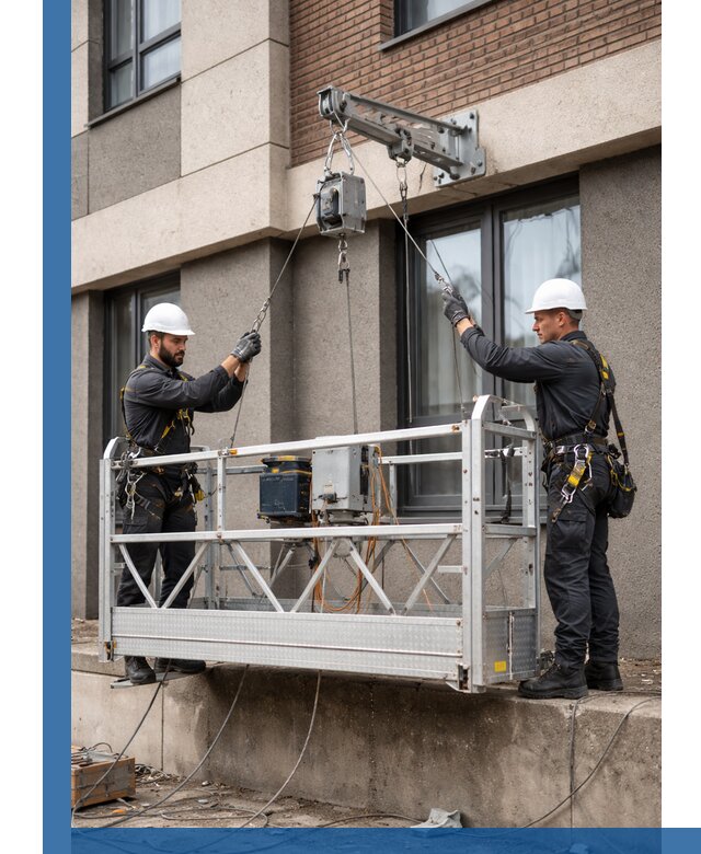 Монтаж и подъем фасадной люльки в Сыктывкаре с гарантией безопасности