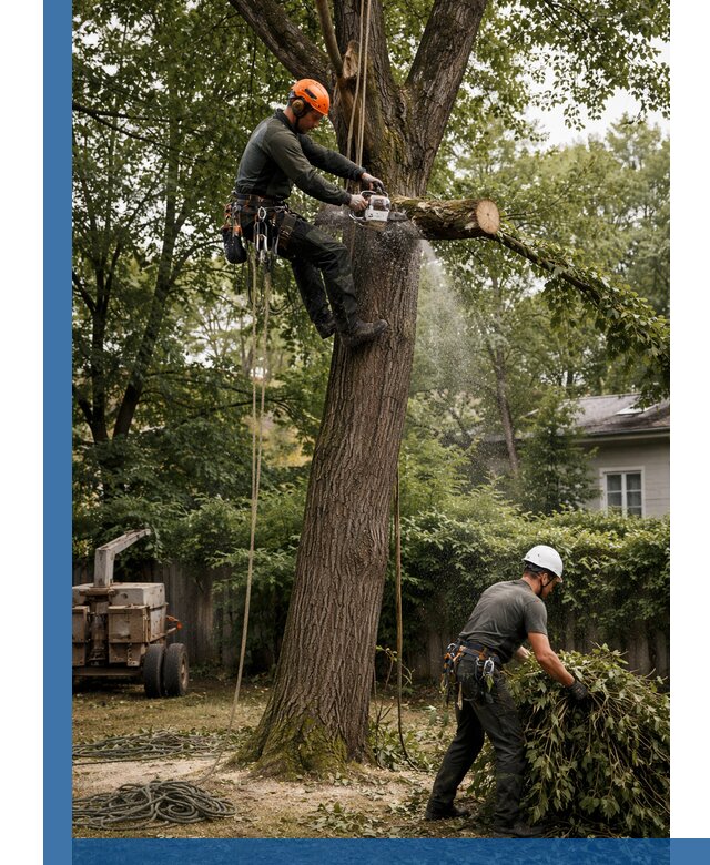 Кронирование деревьев в Сыктывкаре, безопасная высотная обрезка
