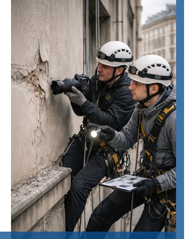 Фотофиксация дефектов фасада в Сыктывкаре от 4640 р. | ВЫСОТНИК-Скт