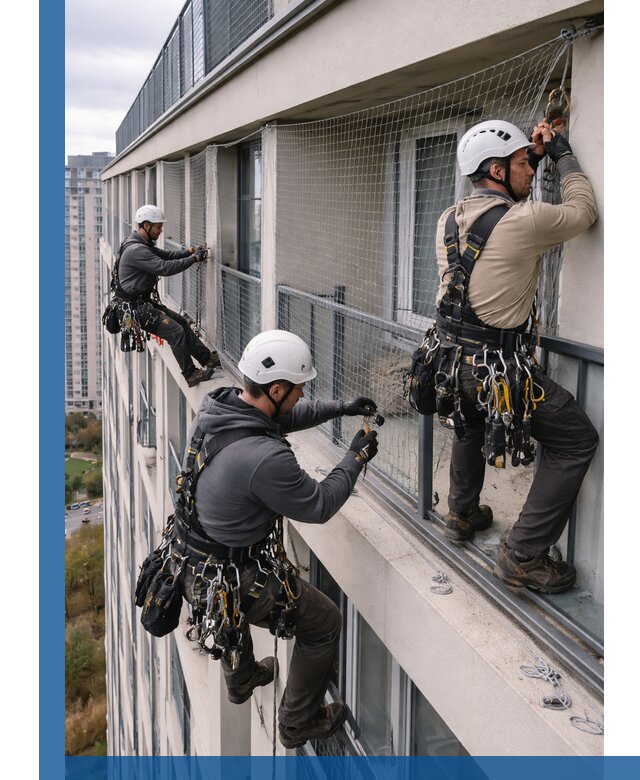 Профессиональный монтаж защитной сетки от птиц в Сыктывкаре